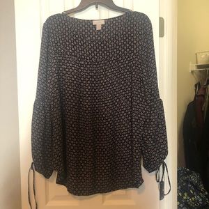 Pattered long sleeve Loft blouse